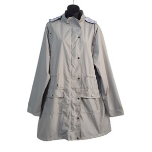 Twinklady Women's Beige Hooded Trench Coat Size XXL NWOT